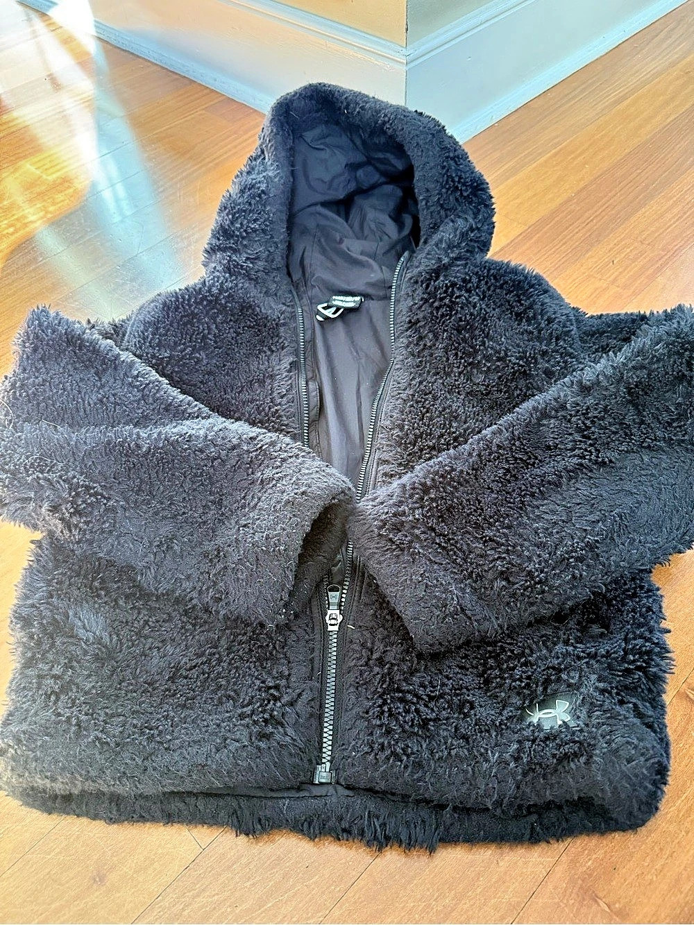 Under Armour UA Cozy Fleece Girls Jacket Teddy Fleece Black Medium